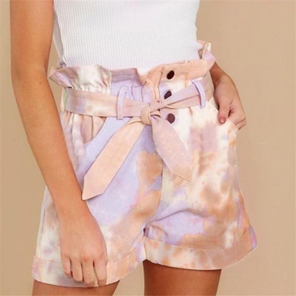 women's shorts tie dye loose hem frilled harem women summer clothes harajuku street wear high waised belted short trousers female, White;black
women's shorts tie dye loose hem frilled harem women summer clothes harajuku street wear high waised belted short trousers female, White;black