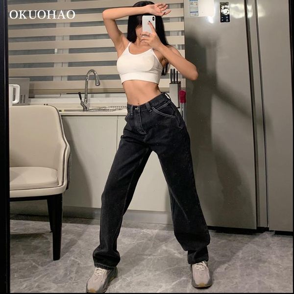 high waist wide leg womens jeans pants straight loose black mom fashion baggy boyfriend jean women trousers, Blue
high waist wide leg womens jeans pants straight loose black mom fashion baggy boyfriend jean women trousers, Blue