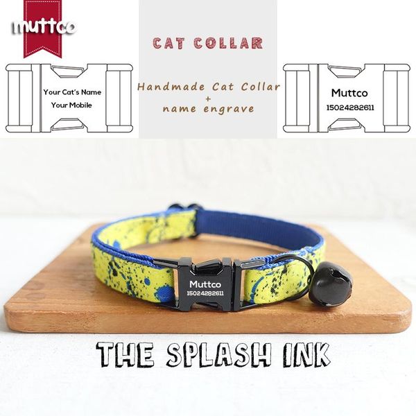 cat collars & leads muttco retail handmade engraved black metal buckle collar for the splash ink design 2 sizes ucc090h
cat collars & leads muttco retail handmade engraved black metal buckle collar for the splash ink design 2 sizes ucc090h