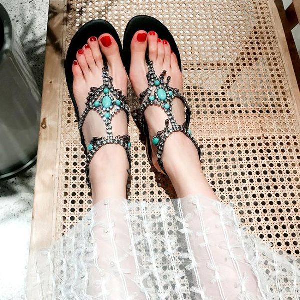 big size summer flat sandals ladies women shoes woman drill and fringe fashion, Black
big size summer flat sandals ladies women shoes woman drill and fringe fashion, Black
