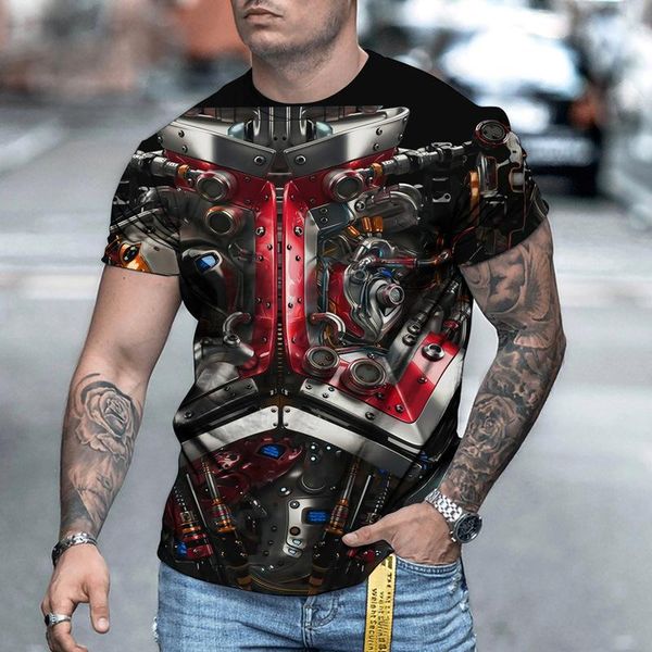 men's t-shirts short-sleeved t-shirt 3d printing war machine modern smart cardiogram fashion casual summer 2021 oversized top, White;black
men's t-shirts short-sleeved t-shirt 3d printing war machine modern smart cardiogram fashion casual summer 2021 oversized top, White;black