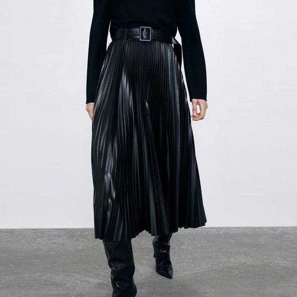 skirts winter high waist pu leather womens pleated skirt 2021 casual bow chic office long skirtstreetwear ladies black
skirts winter high waist pu leather womens pleated skirt 2021 casual bow chic office long skirtstreetwear ladies black