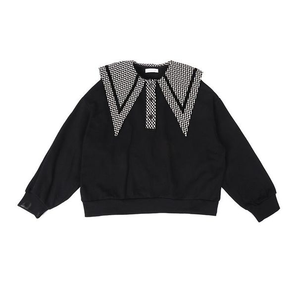 autumn and winter fashion plaid doll collar pullover loose long sleeve women's hoodie design sense temperament c579 hoodies & sweatshir, Black
autumn and winter fashion plaid doll collar pullover loose long sleeve women's hoodie design sense temperament c579 hoodies & sweatshir, Black