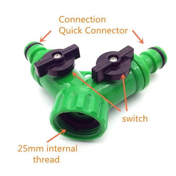 watering equipments 5 pcs y connector quick coupling drip irrigation system adapter 2-way valve garden g3 / 4 " internal thread
watering equipments 5 pcs y connector quick coupling drip irrigation system adapter 2-way valve garden g3 / 4 " internal thread