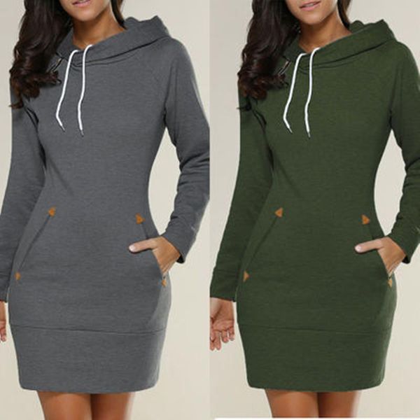 leosoxs women dress spring autumn hooded drawstring womens sweatshirt fashion solid pocket package hip ladies mini dresses plus size, Black;gray
leosoxs women dress spring autumn hooded drawstring womens sweatshirt fashion solid pocket package hip ladies mini dresses plus size, Black;gray