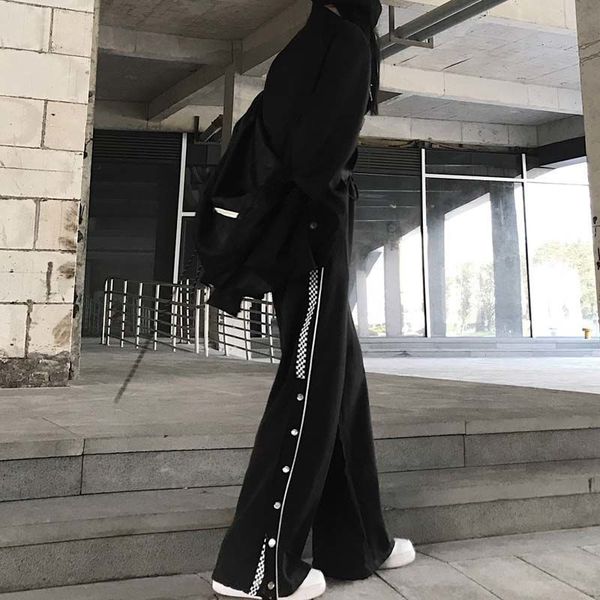 capris 2021 spring summer women's hip hop fashion straight streetwear loose oversize female pants divide, Black;white
capris 2021 spring summer women's hip hop fashion straight streetwear loose oversize female pants divide, Black;white