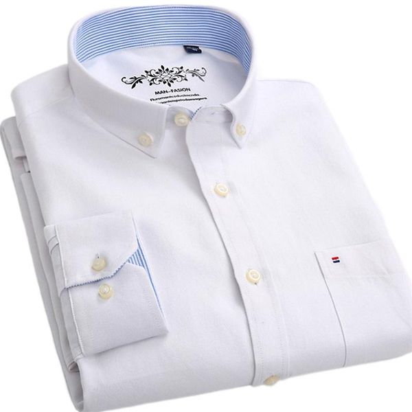 men's casual shirts 2021 non-iron oxford cotton men slim fit long sleeve solid color, White;black
men's casual shirts 2021 non-iron oxford cotton men slim fit long sleeve solid color, White;black