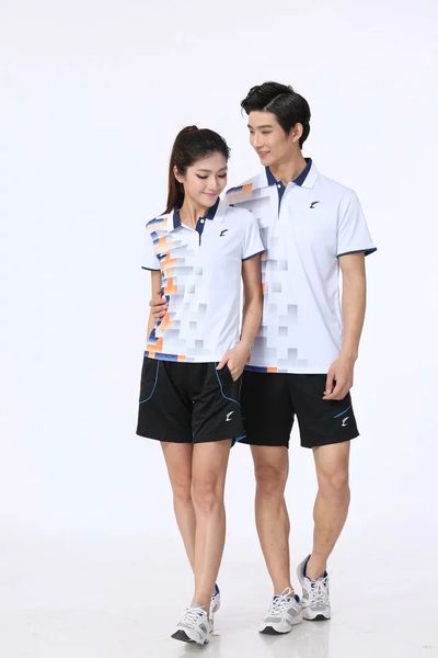 st1380b badminton wear sets for men/women couples parents and children white lapel shirt with shorts outdoor apparel tennis table athletic s, White;yellow
st1380b badminton wear sets for men/women couples parents and children white lapel shirt with shorts outdoor apparel tennis table athletic s, White;yellow