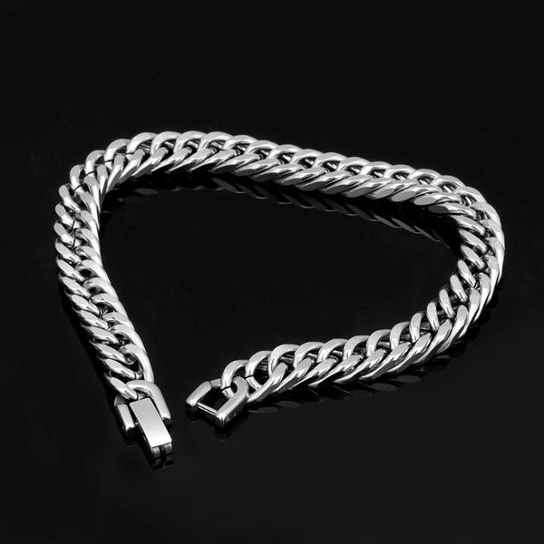 link, chain fashion cool multicolor stainless steel cuban punk style bracelet men women bracelets trendy jewelry, Black
link, chain fashion cool multicolor stainless steel cuban punk style bracelet men women bracelets trendy jewelry, Black
