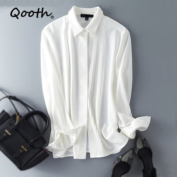 qooth pleated chiffon office lady shirt womens long-sleeve white all-match causal loose quality single breasted qt558 210518
qooth pleated chiffon office lady shirt womens long-sleeve white all-match causal loose quality single breasted qt558 210518