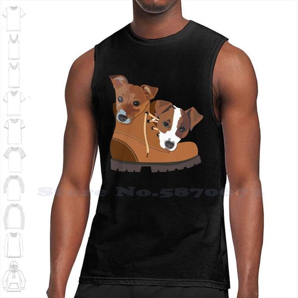 jack russell terriers in boots custom funny tank sleeveless vest terrier breed dog cute pup, White;black
jack russell terriers in boots custom funny tank sleeveless vest terrier breed dog cute pup, White;black