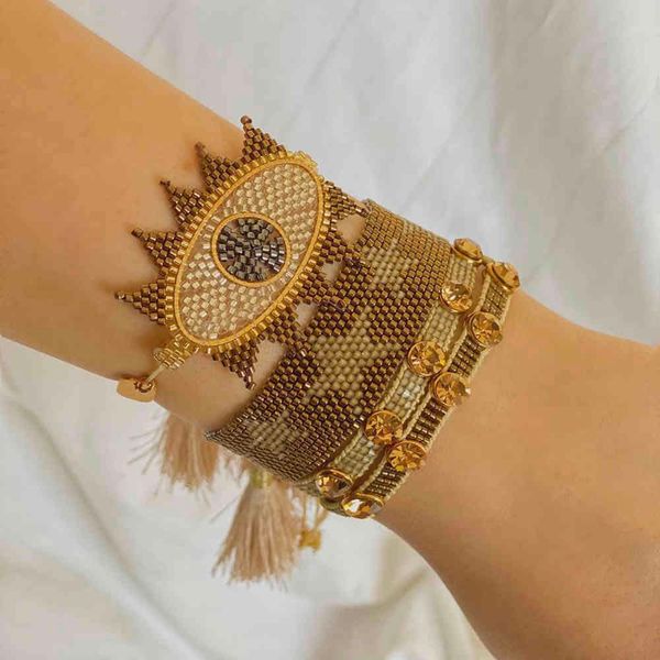 bluestar 2021 3d turkish eye bracelet chic star pulseras mujer moda fashion crystal handmade miyuki bead bracelets, Golden;silver
bluestar 2021 3d turkish eye bracelet chic star pulseras mujer moda fashion crystal handmade miyuki bead bracelets, Golden;silver
