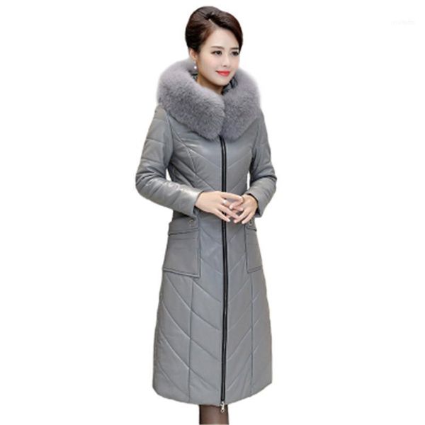 women's down & parkas leather jacket female long coat winter thick fur collar hooded plus size over-the-knee sheepskin g13351, Black
women's down & parkas leather jacket female long coat winter thick fur collar hooded plus size over-the-knee sheepskin g13351, Black