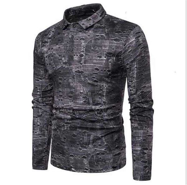 men's polos designer hole suit fit clothing long sleeve patchwork casuak mens contract wle5, White;black
men's polos designer hole suit fit clothing long sleeve patchwork casuak mens contract wle5, White;black