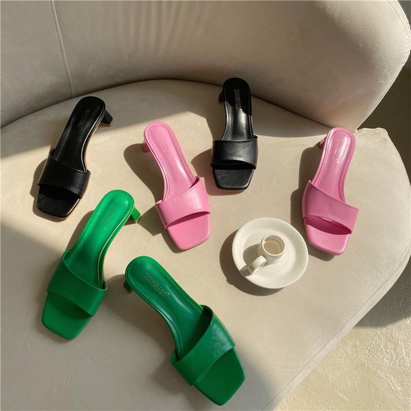 fashion women sandals slippers open toe thick mid heels slides slip on pumps summer casual dress pink, Black
fashion women sandals slippers open toe thick mid heels slides slip on pumps summer casual dress pink, Black