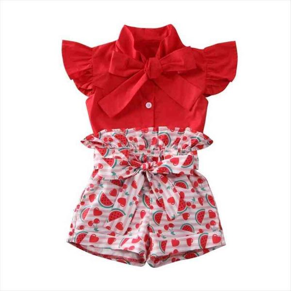 1-6y toddler kids baby girls clothes sets ruffles bow vest shirt watermelon print shorts clothes outfit, White
1-6y toddler kids baby girls clothes sets ruffles bow vest shirt watermelon print shorts clothes outfit, White