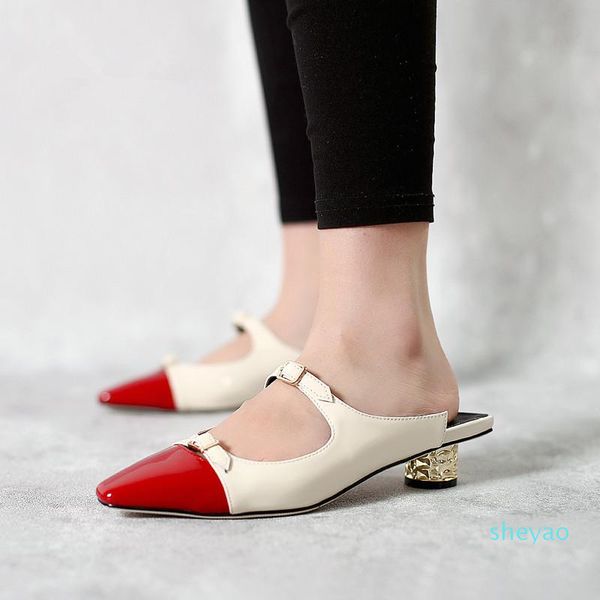 dress shoes apricot mixed red women mules strap buckle decor spring stilettos 3cm gold med heels slides black chaussure femme slippers 5464
dress shoes apricot mixed red women mules strap buckle decor spring stilettos 3cm gold med heels slides black chaussure femme slippers 5464