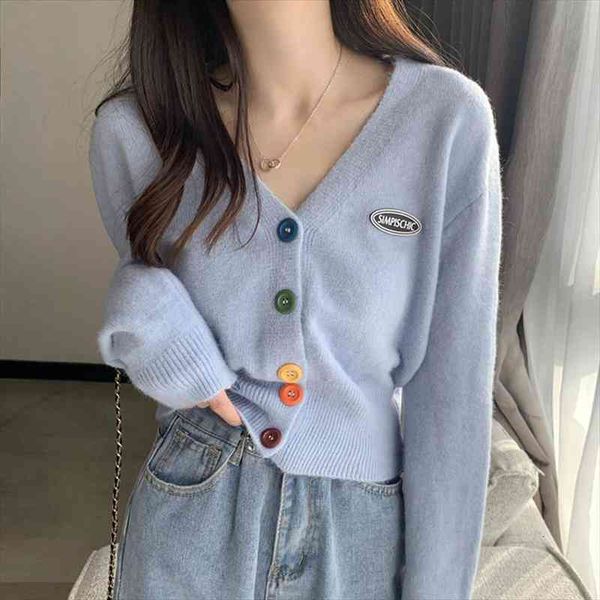 women short cardigan spring autumn v neck long seeve fluffy cardigan sweater ladies button up korean knitted coat, White;black
women short cardigan spring autumn v neck long seeve fluffy cardigan sweater ladies button up korean knitted coat, White;black