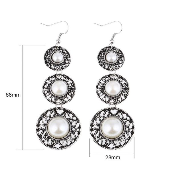clip-on & screw back bohemian eexaggerated vintage long imitated pearl tassel earrings for women femme jewelry gift, Silver
clip-on & screw back bohemian eexaggerated vintage long imitated pearl tassel earrings for women femme jewelry gift, Silver