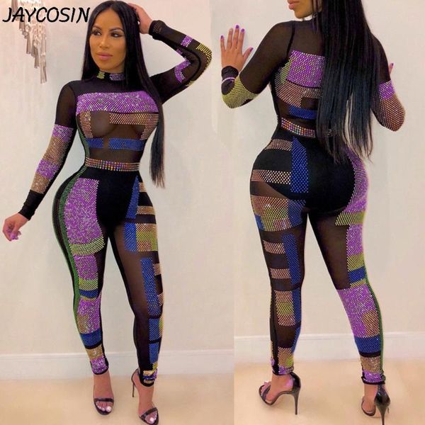 women's jumpsuits & rompers jaycosin womens jumpsuit mesh rhinesto diamond patchwork o-neck long sleeve slim fit skinny night-club play, Black;white
women's jumpsuits & rompers jaycosin womens jumpsuit mesh rhinesto diamond patchwork o-neck long sleeve slim fit skinny night-club play, Black;white