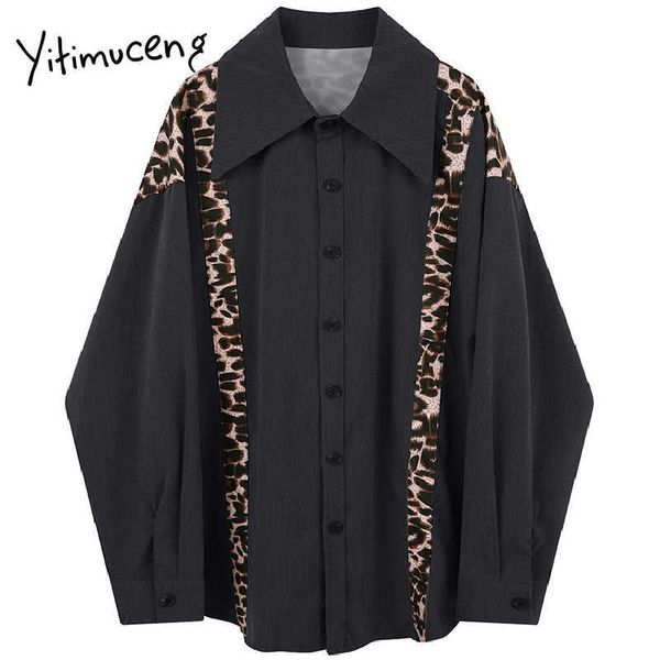 yitimuceng leopard patchwork blouse women vintage shirts loose spring fashion clothes turn-down collar long sleeve 210601, White
yitimuceng leopard patchwork blouse women vintage shirts loose spring fashion clothes turn-down collar long sleeve 210601, White