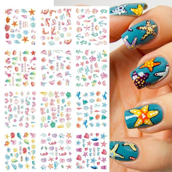 stickers & decals 12pcs water nail sticker sea shell starfish dolphin summer sliders for manicure art decorations tattoo trbn1813-1824, Black
stickers & decals 12pcs water nail sticker sea shell starfish dolphin summer sliders for manicure art decorations tattoo trbn1813-1824, Black