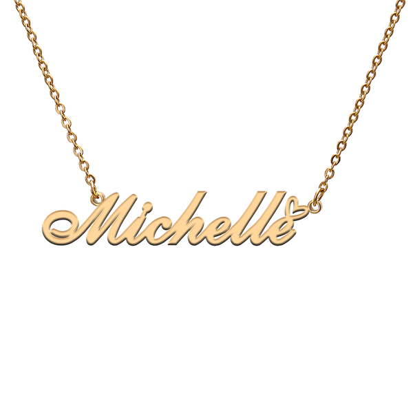 charms god with love heart personalized character necklace name michelle for friend jewelry gift, Bronze;silver
charms god with love heart personalized character necklace name michelle for friend jewelry gift, Bronze;silver