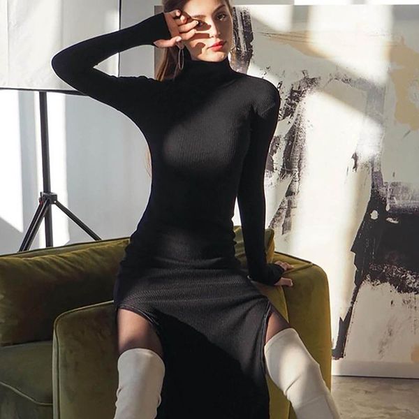 casual dresses 2021 high collar shirt clubwear women fashion split zipper long sleeve solid color dress, Black;gray
casual dresses 2021 high collar shirt clubwear women fashion split zipper long sleeve solid color dress, Black;gray