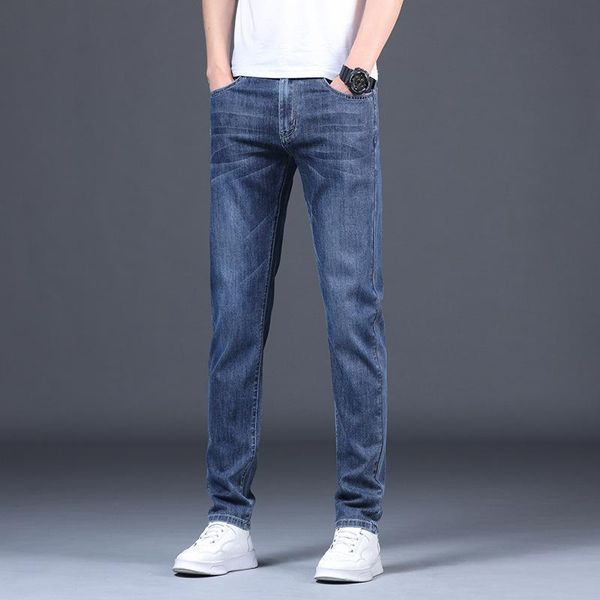 men's jeans 2021 autumn male casual straight clothing elastic silm fit blue denim pants
men's jeans 2021 autumn male casual straight clothing elastic silm fit blue denim pants
