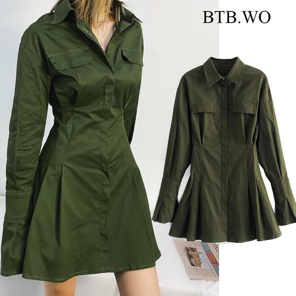 casual dresses btb.wo dress women 2021 fashion pleated midi shirt vintage long sleeve button-up female vestidos, Black;gray
casual dresses btb.wo dress women 2021 fashion pleated midi shirt vintage long sleeve button-up female vestidos, Black;gray