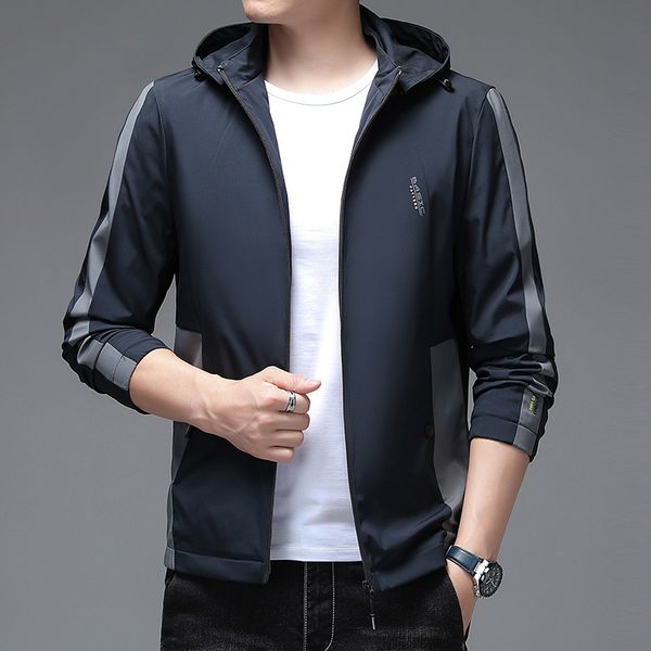 2021 spring and autumn men's youth simple et leisure fashion stand collar hooded et, Black
2021 spring and autumn men's youth simple et leisure fashion stand collar hooded et, Black