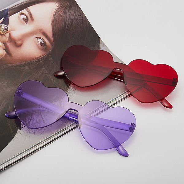2817 fashion peach heart sunglasses love trend frameless, White;black
2817 fashion peach heart sunglasses love trend frameless, White;black