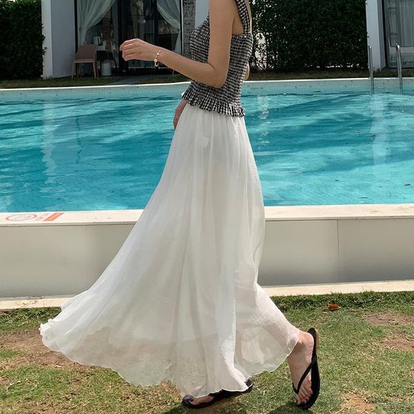 skirts 2021 summer simple pure color national wind long skirt elastic high waist slim loose casual women a-line, Black
skirts 2021 summer simple pure color national wind long skirt elastic high waist slim loose casual women a-line, Black