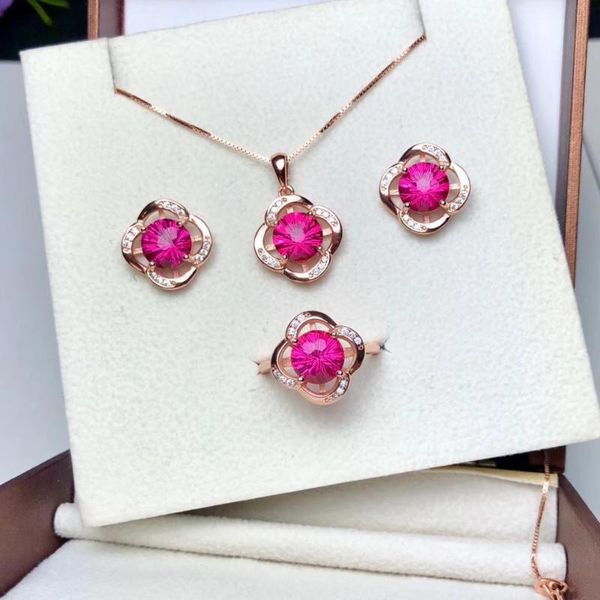 bracelet, earrings & necklace natural pink garnet gem jewelry sets gemstone pendant ring 925 silver elegant clover women anniversary, Black
bracelet, earrings & necklace natural pink garnet gem jewelry sets gemstone pendant ring 925 silver elegant clover women anniversary, Black