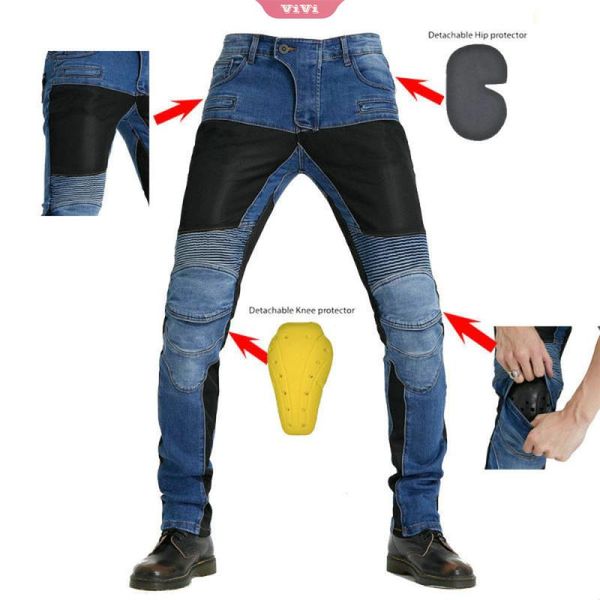 men's jeans summer mens breathable motorcycle riding with motocross racing slim stretch pants, Blue
men's jeans summer mens breathable motorcycle riding with motocross racing slim stretch pants, Blue