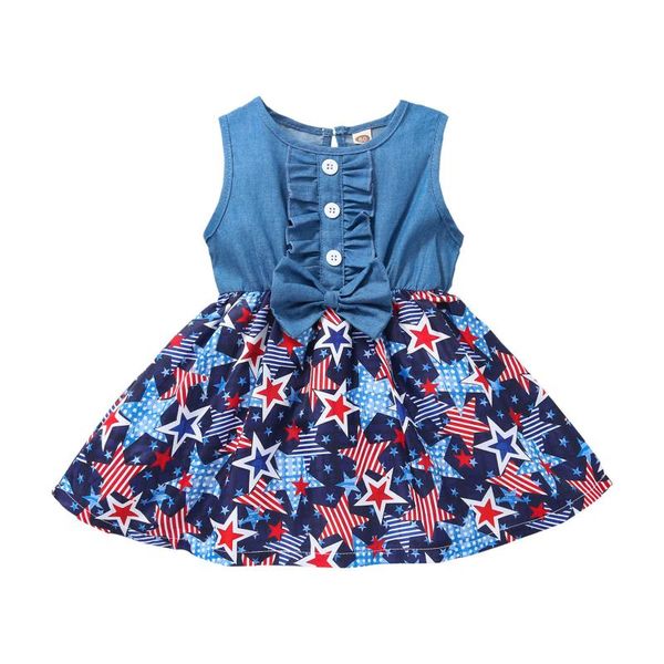 girl's dresses 12m-3t toddler baby girls summer dress fashion 4th-of-july bowknot denim splice stars striped princess girl clothes, Red;yellow
girl's dresses 12m-3t toddler baby girls summer dress fashion 4th-of-july bowknot denim splice stars striped princess girl clothes, Red;yellow