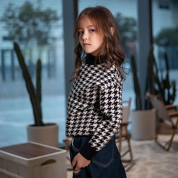 pullover fashion plaid knitted sweater for girls winter soft cotton thickened thermal pullovers kids children casual bottoming, Blue
pullover fashion plaid knitted sweater for girls winter soft cotton thickened thermal pullovers kids children casual bottoming, Blue