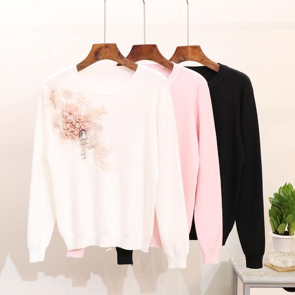 women's sweaters 2021 knitting printing harajuku women long sleeve three-dimensional stereo fringed flowers decoration pullovers, White;black
women's sweaters 2021 knitting printing harajuku women long sleeve three-dimensional stereo fringed flowers decoration pullovers, White;black