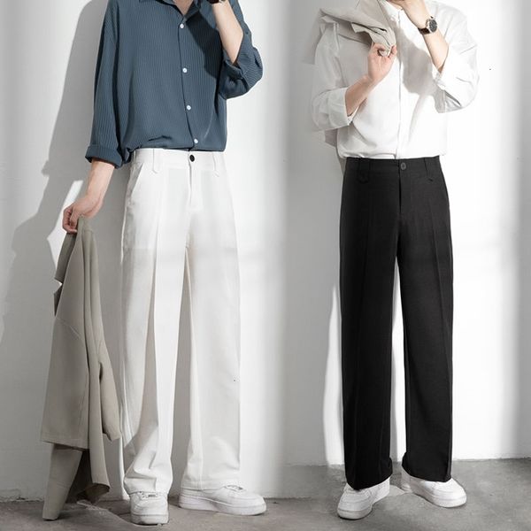 men's pants spring summer suit fashion black white casual men dress loose straight wide leg mens 67f1
men's pants spring summer suit fashion black white casual men dress loose straight wide leg mens 67f1