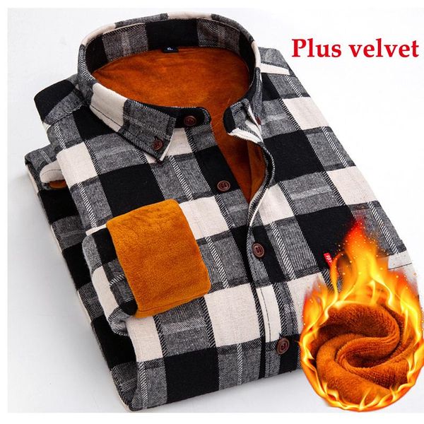 men's casual shirts 2021 men fleece plaid shirt winter mens thicken warm long sleeve jacket premium fabric, White;black
men's casual shirts 2021 men fleece plaid shirt winter mens thicken warm long sleeve jacket premium fabric, White;black