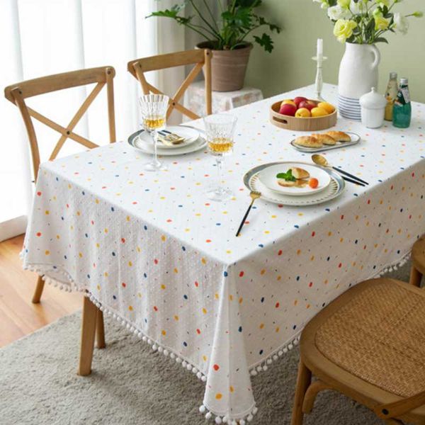 table cloth household 100% cotton tablecloth geometric polka dot graffiti jacquard for decor rectangular tassel
table cloth household 100% cotton tablecloth geometric polka dot graffiti jacquard for decor rectangular tassel