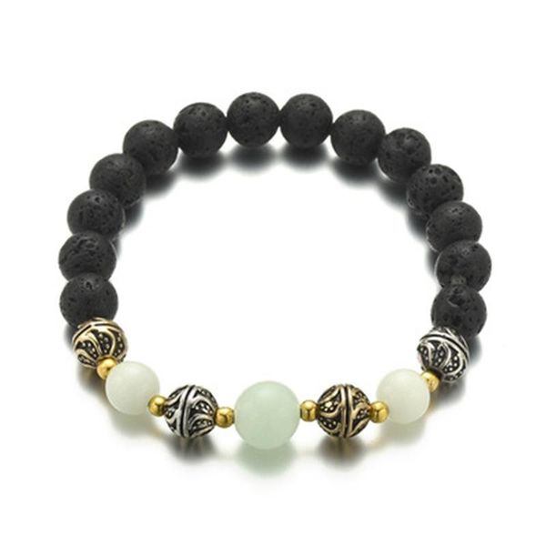 beaded, strands natural volcanic stone shining in the dark luminous fashion bracelet, Black
beaded, strands natural volcanic stone shining in the dark luminous fashion bracelet, Black