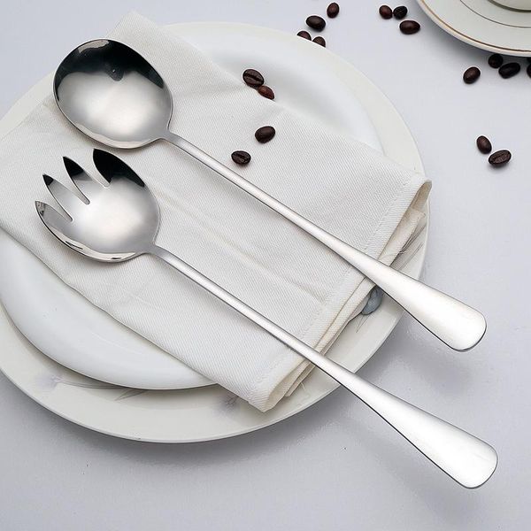spoons 11 inch stainless steel salad servers european style long spoon fork serving set kitchen pasta tools
spoons 11 inch stainless steel salad servers european style long spoon fork serving set kitchen pasta tools