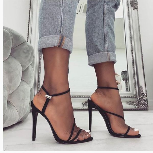 women sandals high heels 11cm pointed toe summer pu leather party shoes slip-on sandalie black size 35-43
women sandals high heels 11cm pointed toe summer pu leather party shoes slip-on sandalie black size 35-43