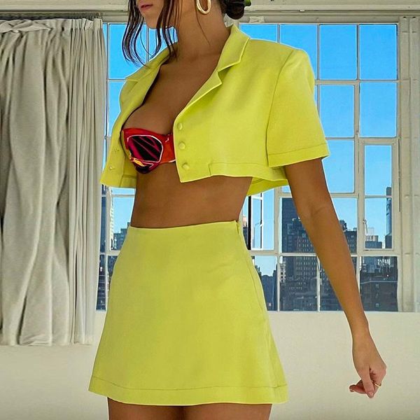 women's t-shirt 2pcs lapel short sleeve button crop + high-waist skirt summer outfits girls nightclub elegant, White
women's t-shirt 2pcs lapel short sleeve button crop + high-waist skirt summer outfits girls nightclub elegant, White