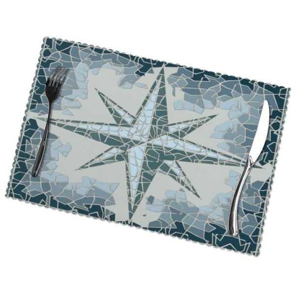 mats & pads tableware pad placemats 6 pcs table mat non-slip wind rose in blue shades for dining
mats & pads tableware pad placemats 6 pcs table mat non-slip wind rose in blue shades for dining