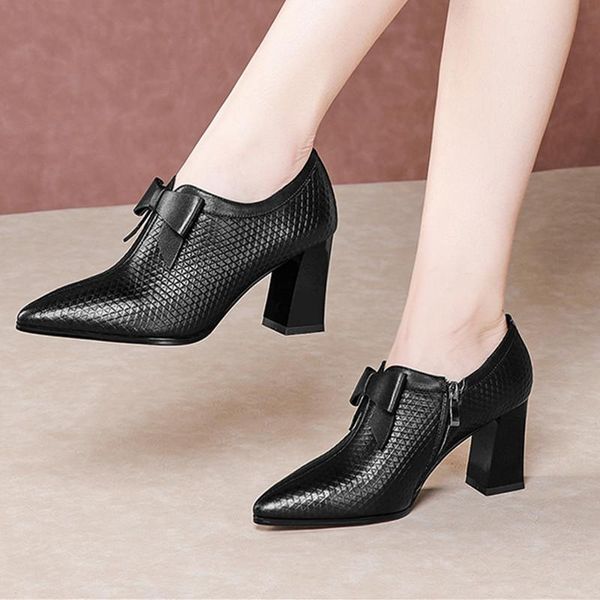 dress shoes spring autumn genuine leather shallow women brand pumps elegant office basic dancing woman plus size square heels, Black
dress shoes spring autumn genuine leather shallow women brand pumps elegant office basic dancing woman plus size square heels, Black