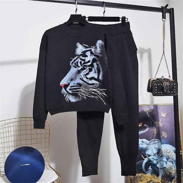 pant 2021 spring autumn knitted set beading leopard pattern tracksuit female knit sweater casual long pencil pants 2pc women outfits, White
pant 2021 spring autumn knitted set beading leopard pattern tracksuit female knit sweater casual long pencil pants 2pc women outfits, White