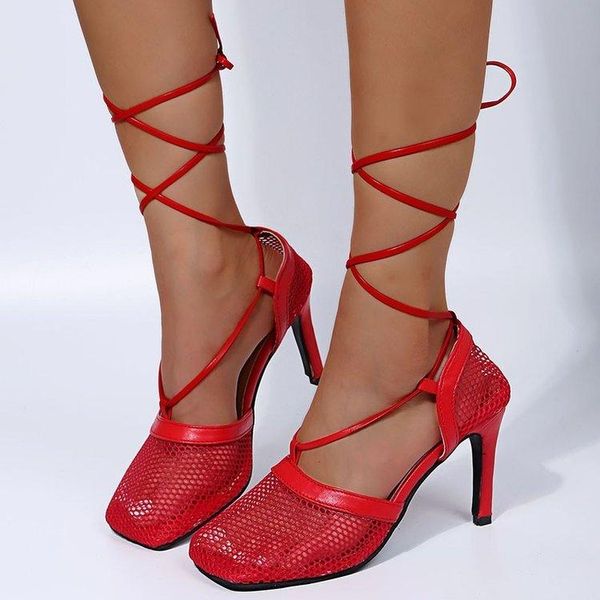 sandals women pumps thin high heels shoes for woman fashion square toe mesh ankle strap ladies, Black
sandals women pumps thin high heels shoes for woman fashion square toe mesh ankle strap ladies, Black