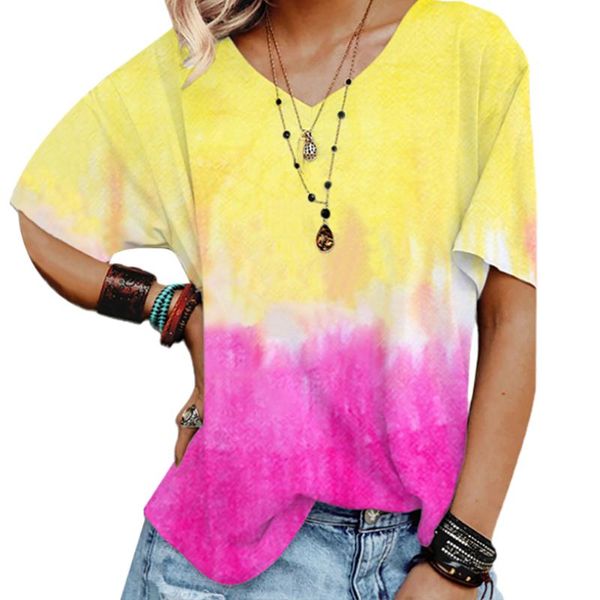 women's t-shirt loose v neck gradient color female women plus size pullover harajuku summer ladies oversize casual tees 2021, White
women's t-shirt loose v neck gradient color female women plus size pullover harajuku summer ladies oversize casual tees 2021, White